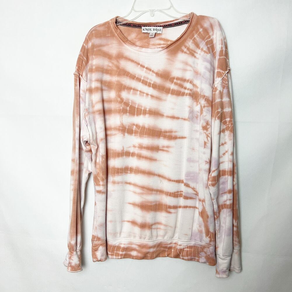 Knox Rose Tie-Dye Pullover Sweatshirt Size Small Oversized
